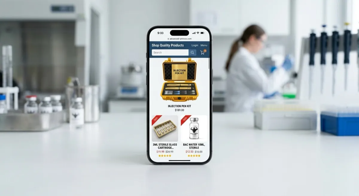 Advanced Aminos supplement e-commerce store designed and developed by OgreLogic