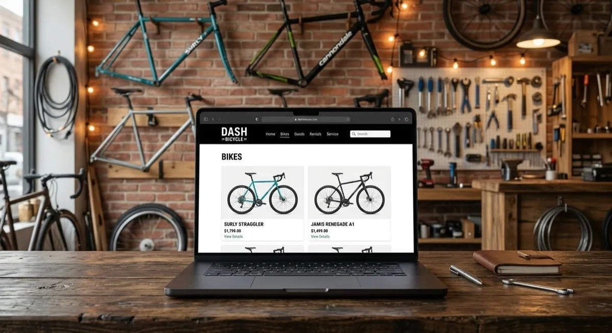 Dash Bicycle shop website designed and developed by OgreLogic