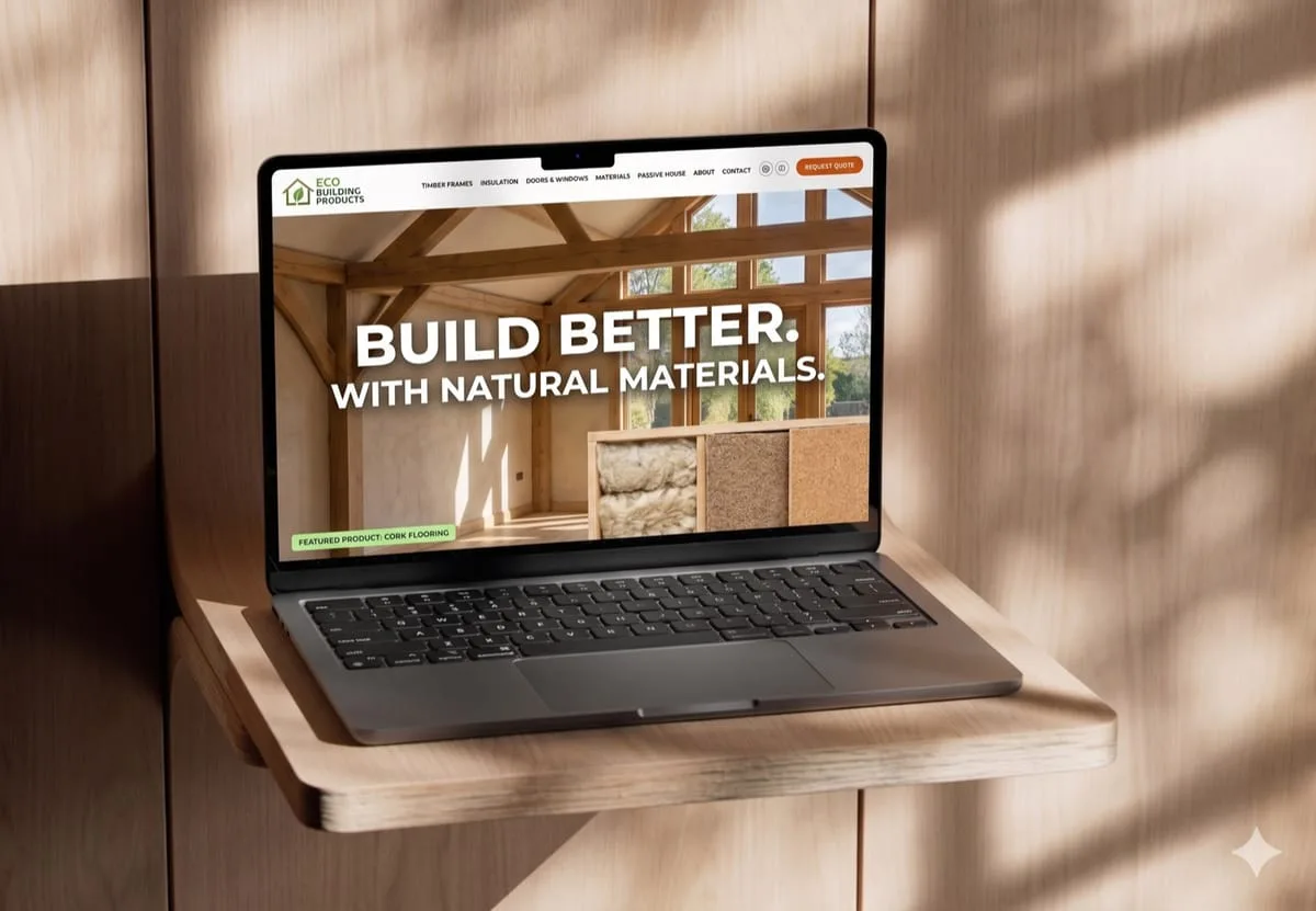 Eco-Building Products Shopify store designed and built by OgreLogic