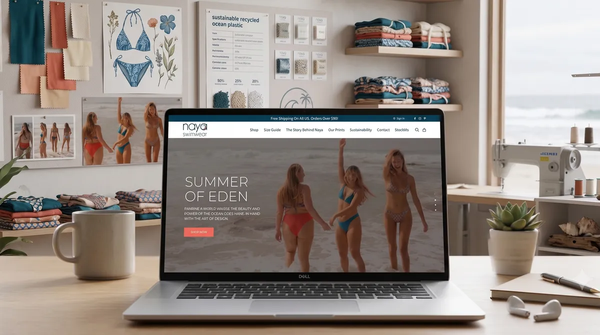 Naya Swimwear — artist-founded swimwear brand; English and Hebrew online stores built by OgreLogic
