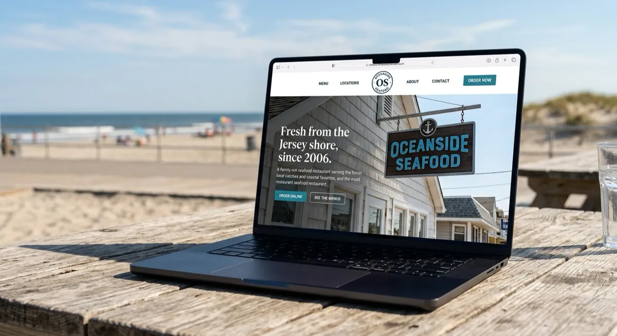 Oceanside Seafood restaurant website designed and developed by OgreLogic