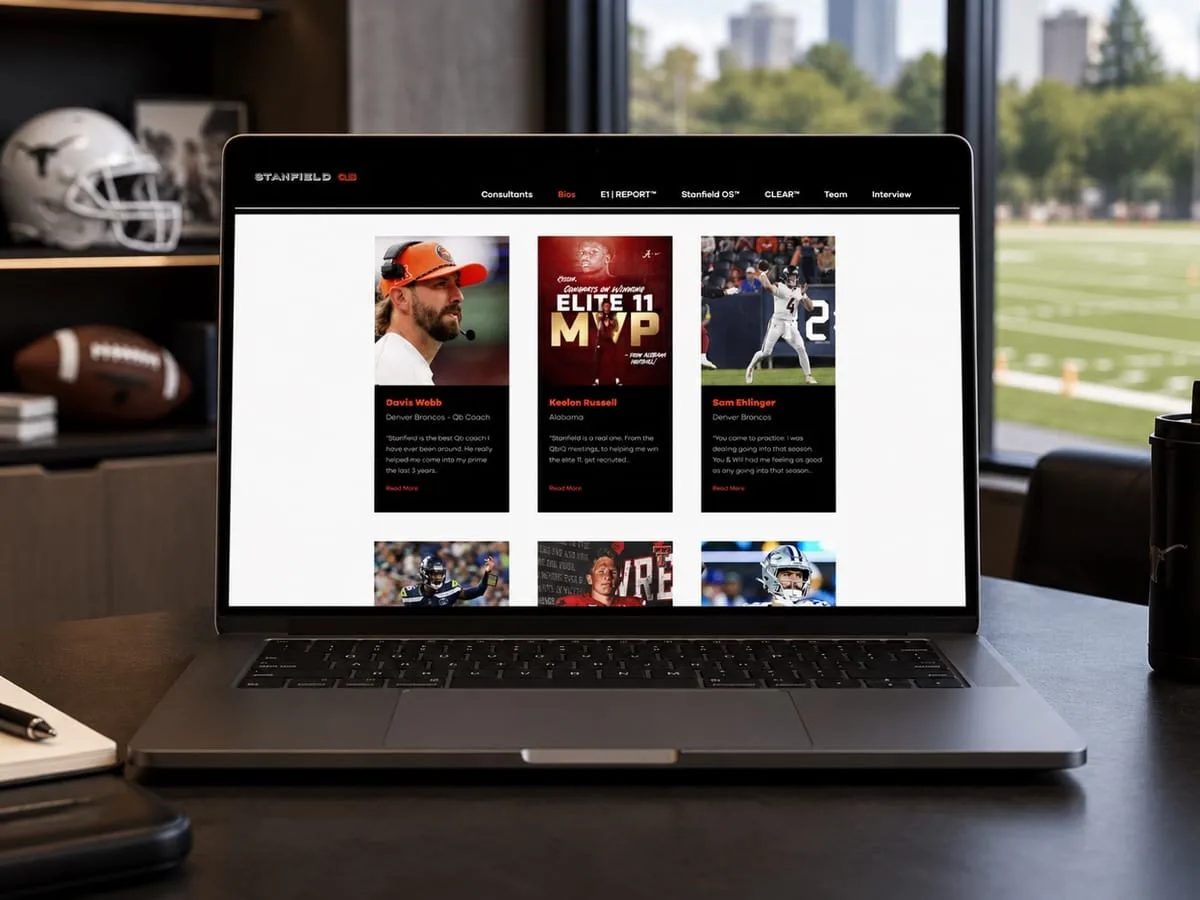 Stanfield QB quarterback-training website SEO and AI search case study by OgreLogic