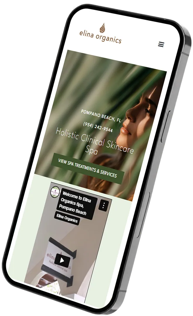 Elina Organics’ website, designed by OgreLogic